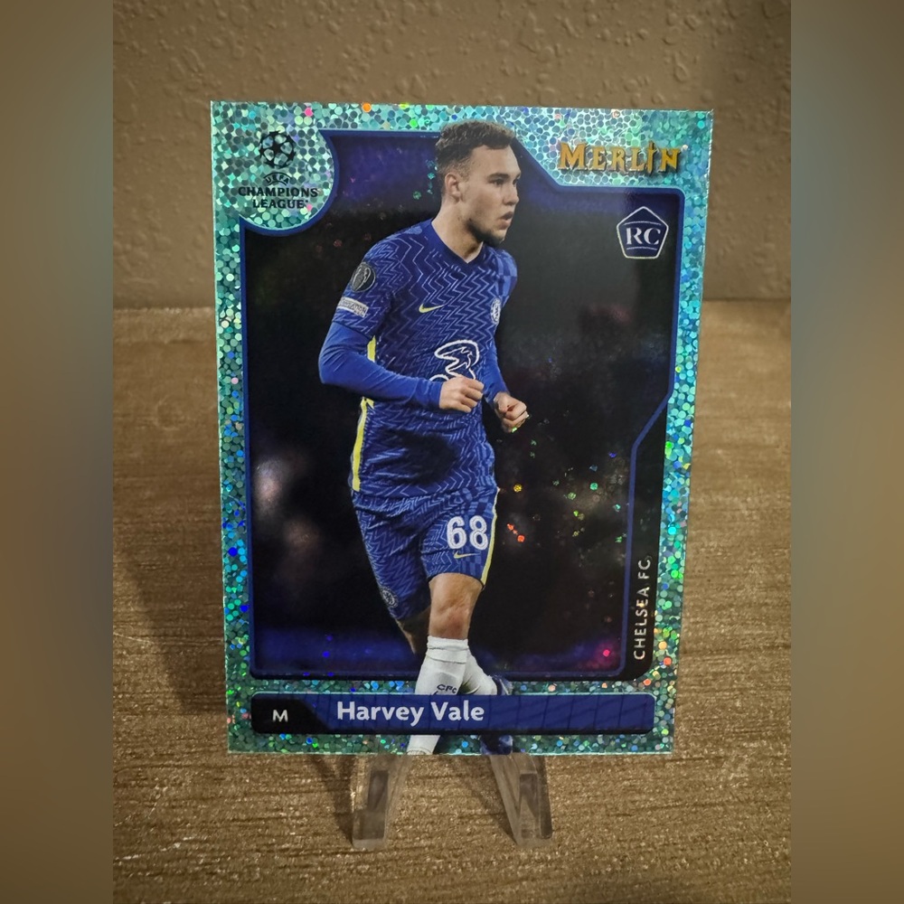 2021-22 Topps Merlin Collection Chrome UCL - Aqua Speckle Refractor #58...